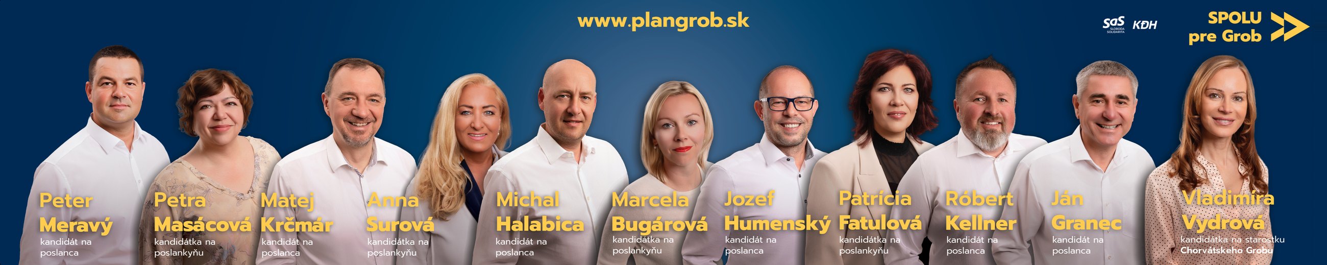 Celý tím kandidátov SPOLU pre Grob v Chorvátskom Grobe